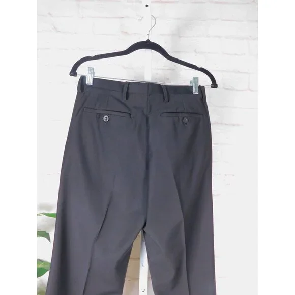 Men's Slim Black Dress Pants - Picture 7 of 12